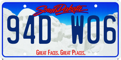 SD license plate 94DW06