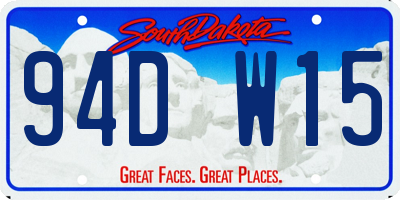 SD license plate 94DW15