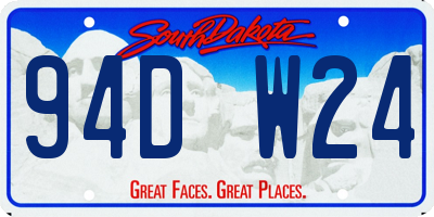 SD license plate 94DW24