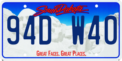SD license plate 94DW40