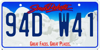 SD license plate 94DW41