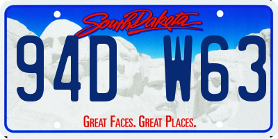 SD license plate 94DW63