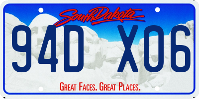 SD license plate 94DX06