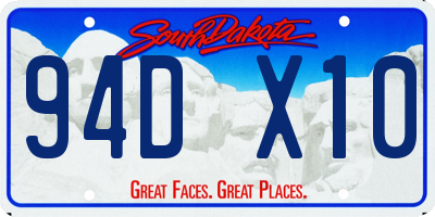 SD license plate 94DX10