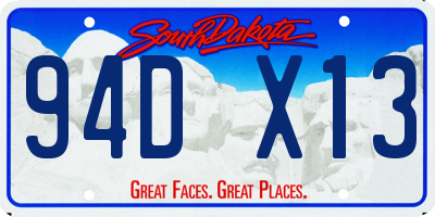 SD license plate 94DX13