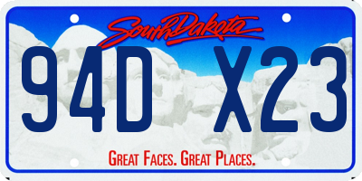 SD license plate 94DX23