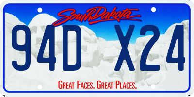 SD license plate 94DX24