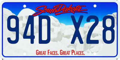 SD license plate 94DX28