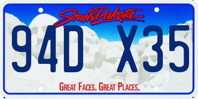 SD license plate 94DX35