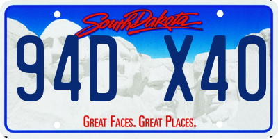 SD license plate 94DX40