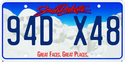SD license plate 94DX48