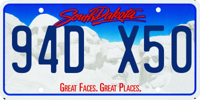 SD license plate 94DX50