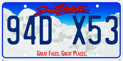 SD license plate 94DX53