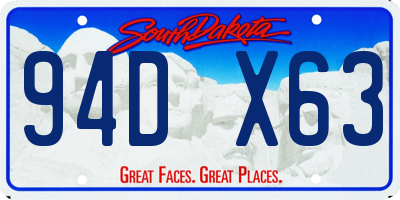 SD license plate 94DX63
