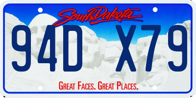 SD license plate 94DX79