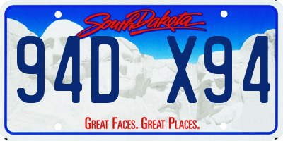 SD license plate 94DX94