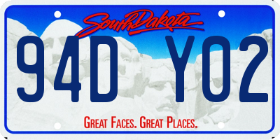 SD license plate 94DY02