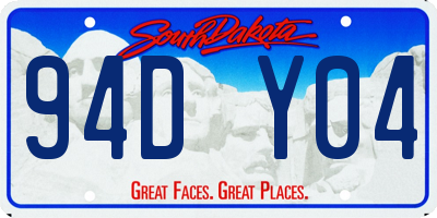 SD license plate 94DY04