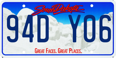 SD license plate 94DY06