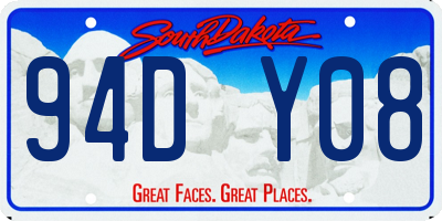SD license plate 94DY08