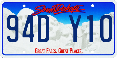 SD license plate 94DY10