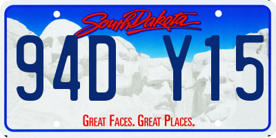 SD license plate 94DY15