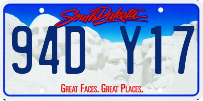 SD license plate 94DY17