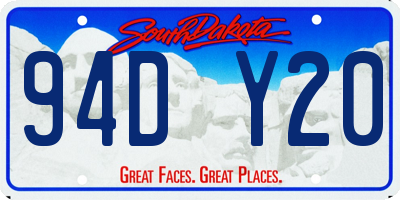 SD license plate 94DY20