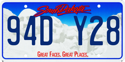 SD license plate 94DY28