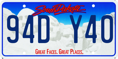 SD license plate 94DY40