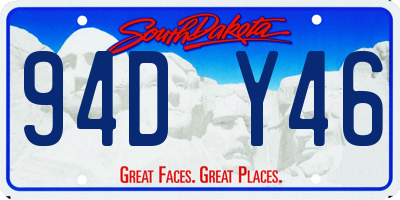 SD license plate 94DY46