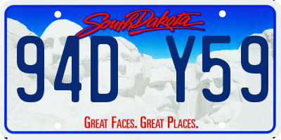 SD license plate 94DY59