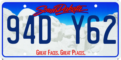 SD license plate 94DY62