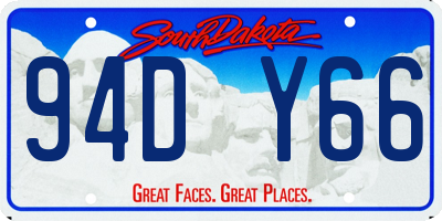 SD license plate 94DY66