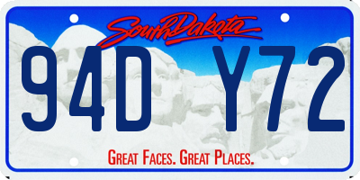 SD license plate 94DY72
