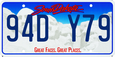 SD license plate 94DY79
