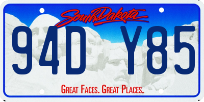 SD license plate 94DY85
