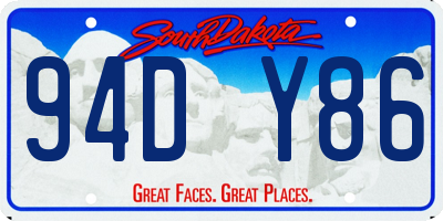 SD license plate 94DY86