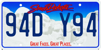 SD license plate 94DY94