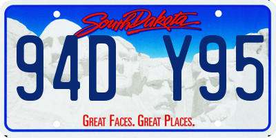 SD license plate 94DY95