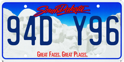 SD license plate 94DY96