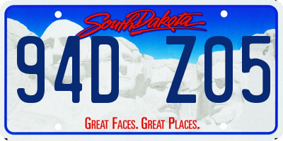 SD license plate 94DZ05