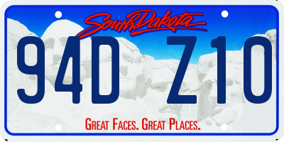 SD license plate 94DZ10