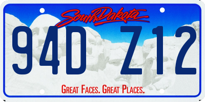 SD license plate 94DZ12
