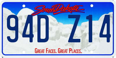 SD license plate 94DZ14