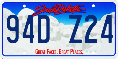 SD license plate 94DZ24