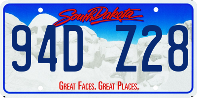 SD license plate 94DZ28