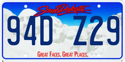 SD license plate 94DZ29
