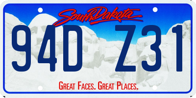 SD license plate 94DZ31