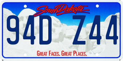 SD license plate 94DZ44